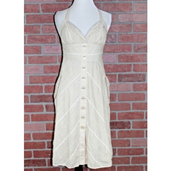 LYNDIA PROCANIK Lagenlook Button Up Halter Dress - Picture 1 of 7
